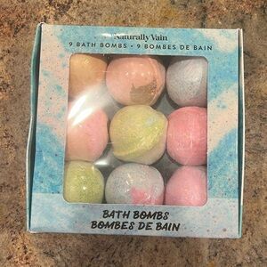 🛀 NEW 🛀 Naturally Vain 9 Bath Bombs in Original Package Box Set, Handmade